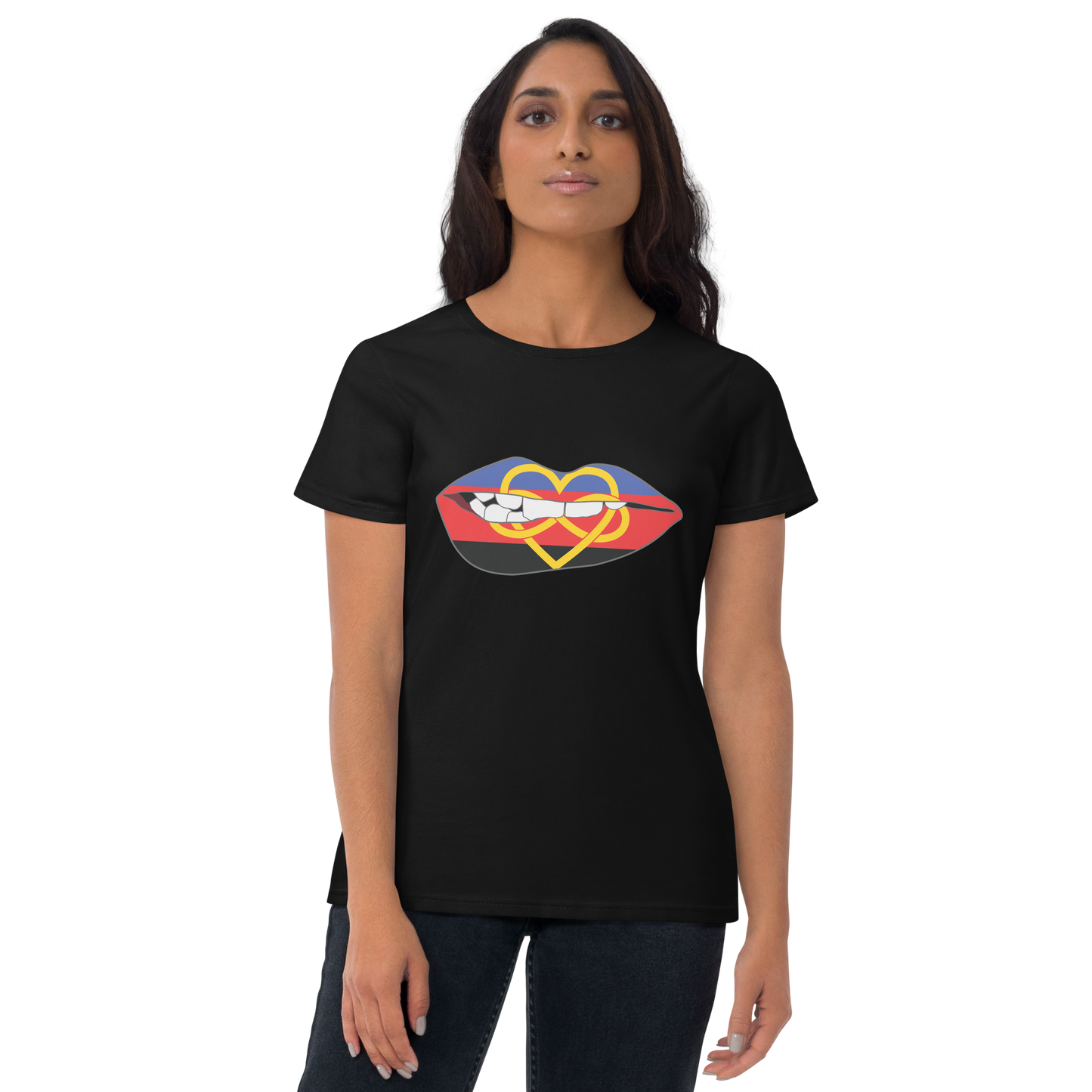 Biting Lips - Polyamory Flag Women's short sleeve t-shirt