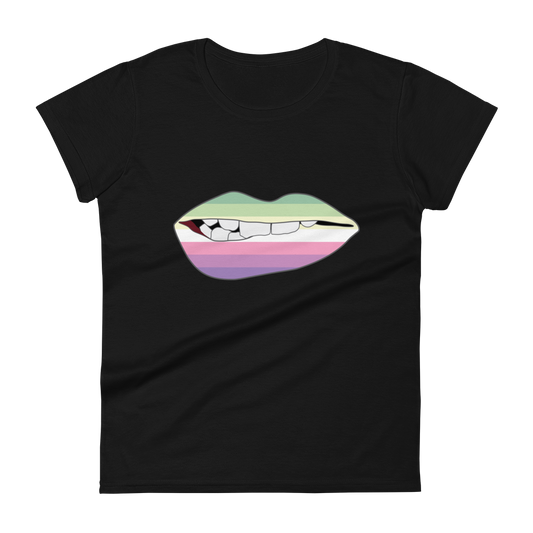 Biting Lips - Genderfae Flag Women's short sleeve t-shirt