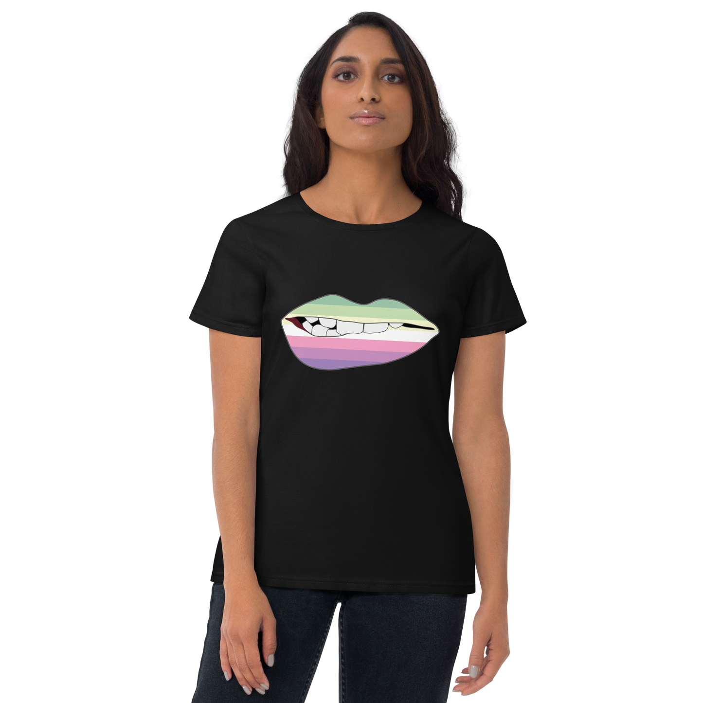 Biting Lips - Genderfae Flag Women's short sleeve t-shirt