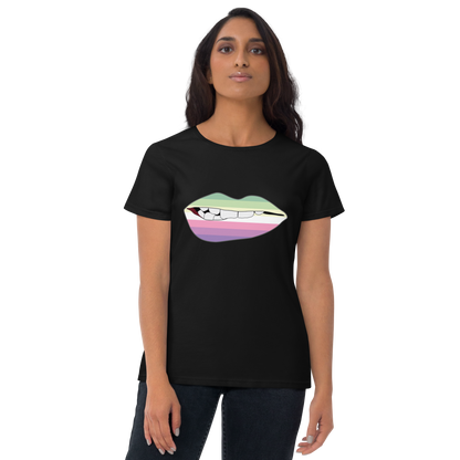 Biting Lips - Genderfae Flag Women's short sleeve t-shirt