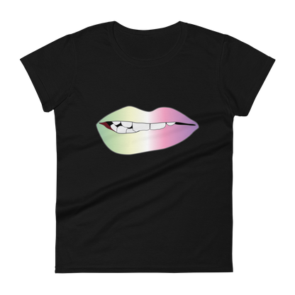 Biting Lips - Genderfae Pride - Gradient Women's short sleeve t-shirt