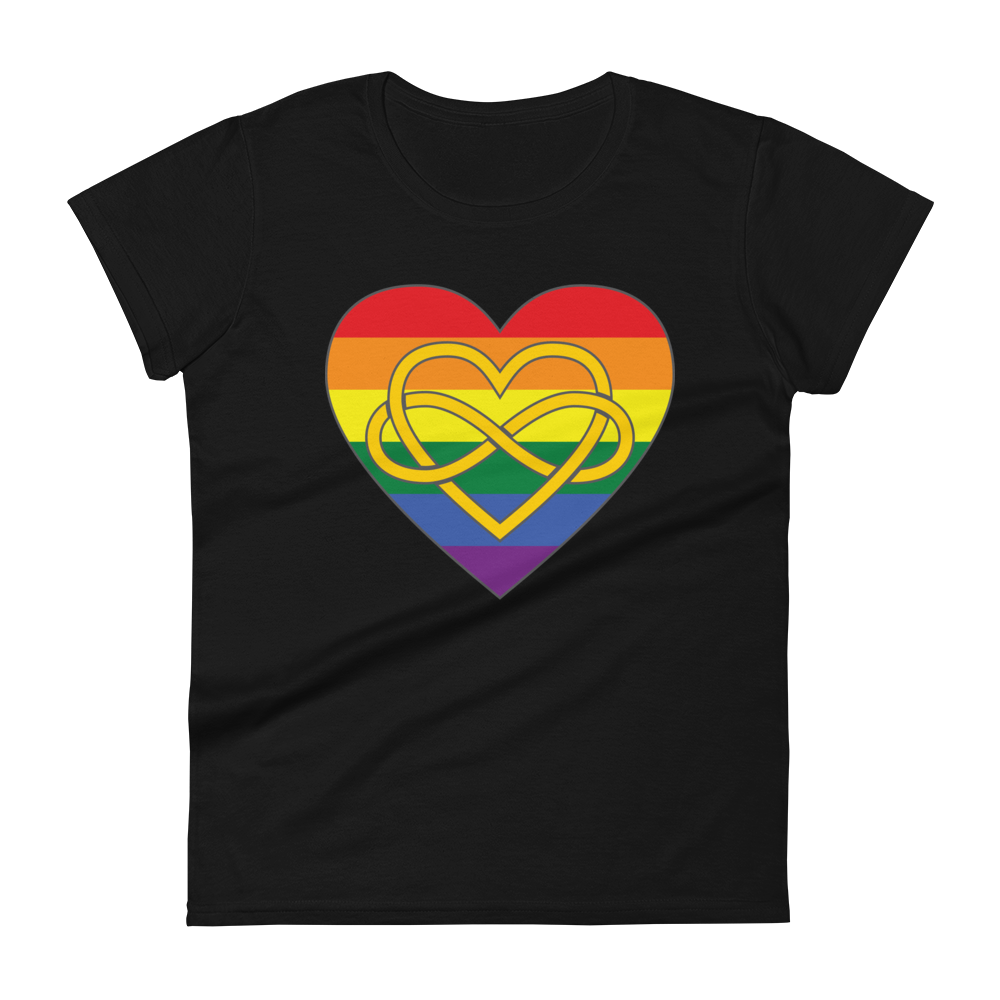 Polyamory Infinity Heart Rainbow Pride Women's short sleeve t-shirt