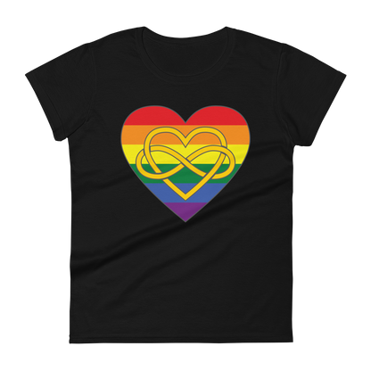 Polyamory Infinity Heart Rainbow Pride Women's short sleeve t-shirt