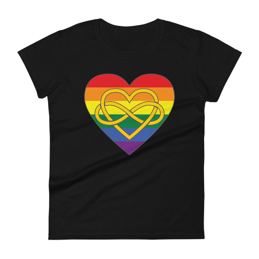 Polyamory Infinity Heart Rainbow Pride Women's short sleeve t-shirt