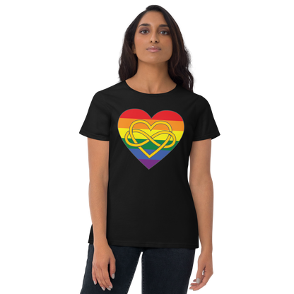 Polyamory Infinity Heart Rainbow Pride Women's short sleeve t-shirt