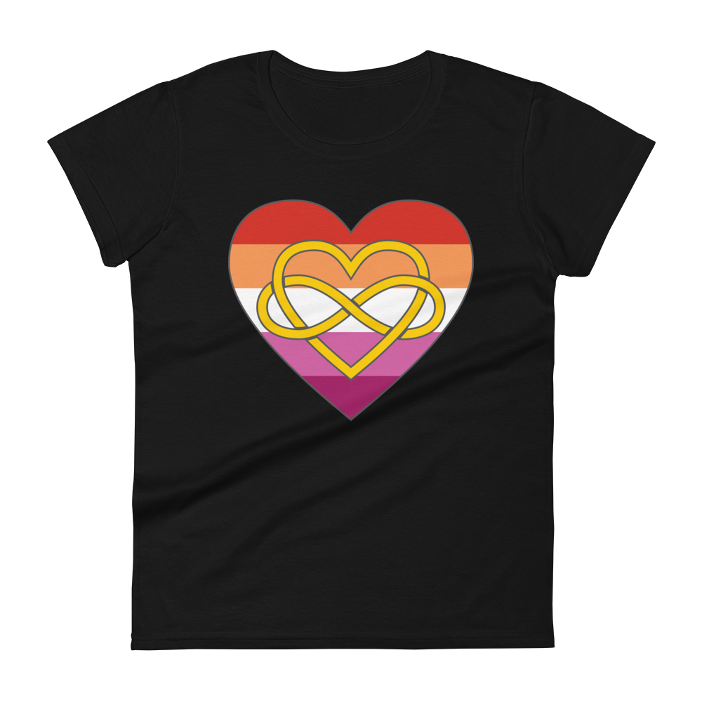 Polyamory Infinity Heart Lesbian Pride Women's short sleeve t-shirt