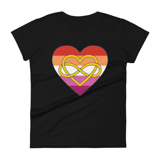 Polyamory Infinity Heart Lesbian Pride Women's short sleeve t-shirt