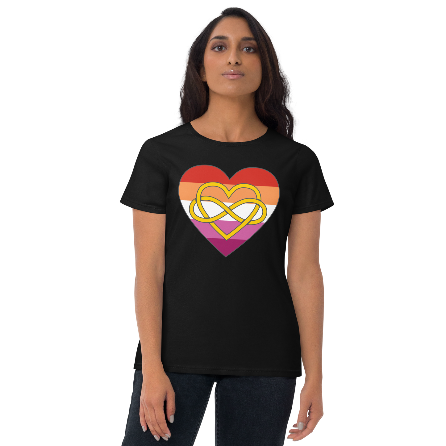 Polyamory Infinity Heart Lesbian Pride Women's short sleeve t-shirt