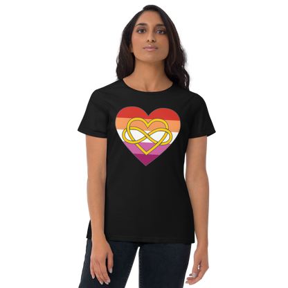 Polyamory Infinity Heart Lesbian Pride Women's short sleeve t-shirt