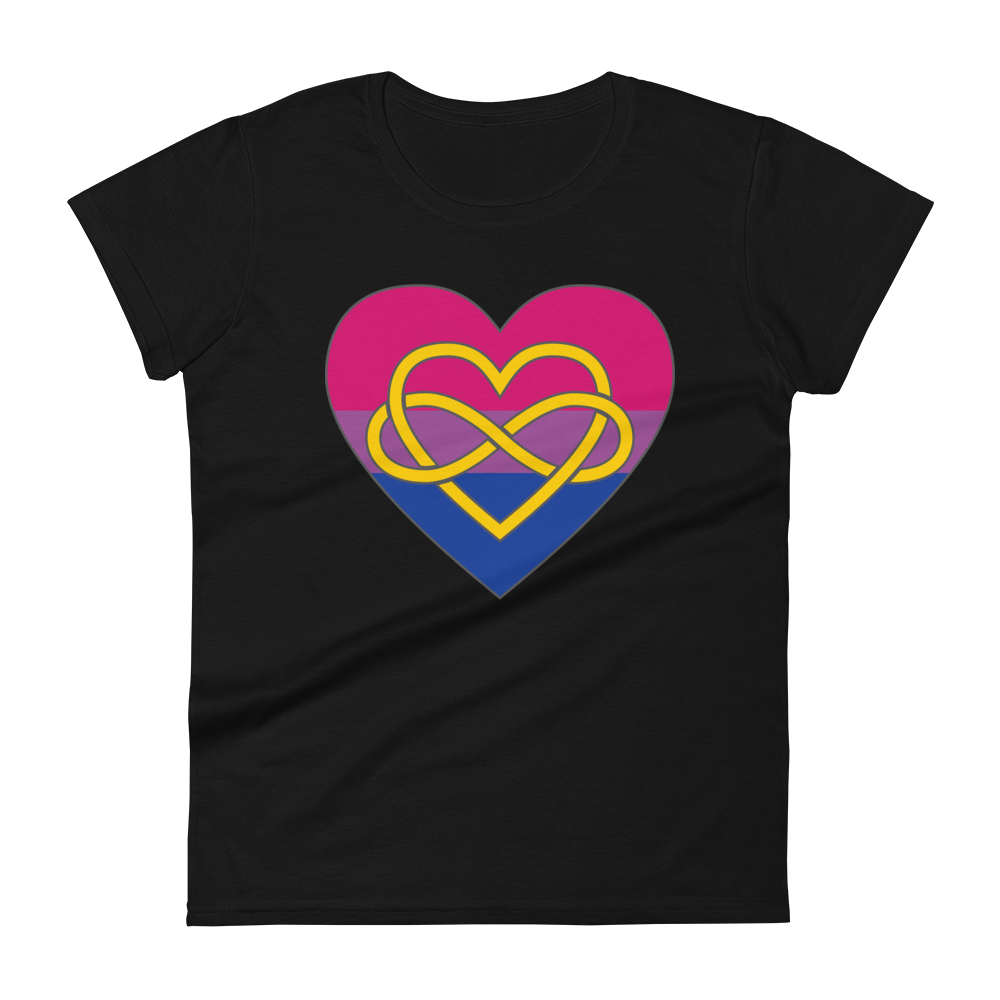 Polyamory Infinity Heart Bisexual Pride Women's short sleeve t-shirt