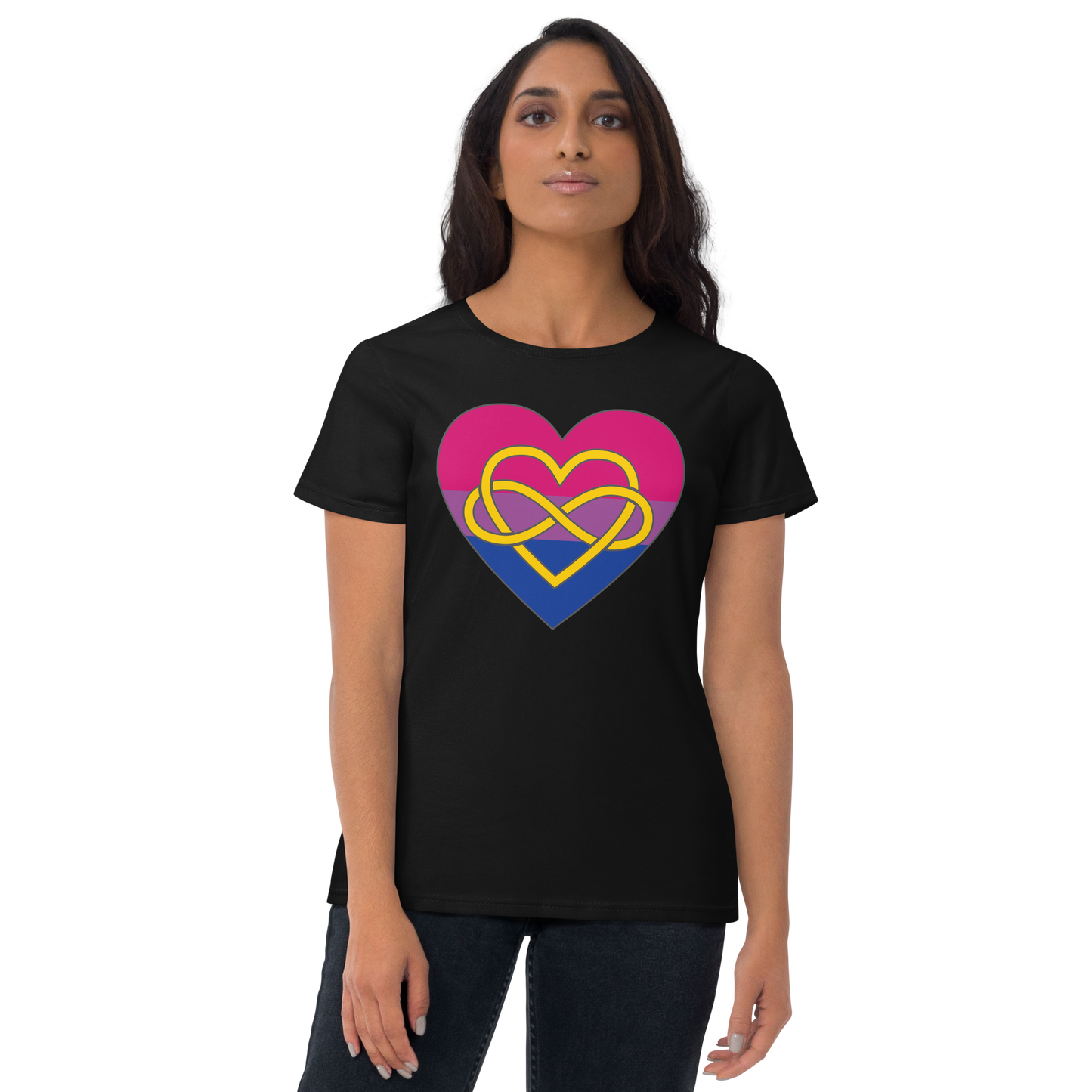 Polyamory Infinity Heart Bisexual Pride Women's short sleeve t-shirt