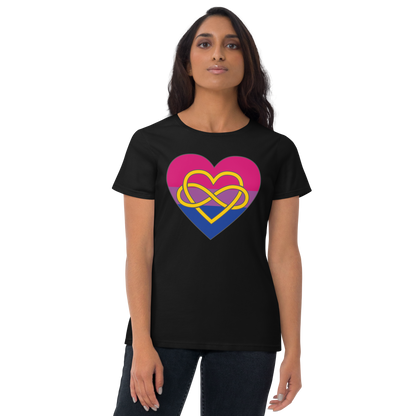 Polyamory Infinity Heart Bisexual Pride Women's short sleeve t-shirt