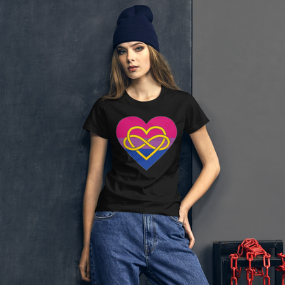 Polyamory Infinity Heart Bisexual Pride Women's short sleeve t-shirt