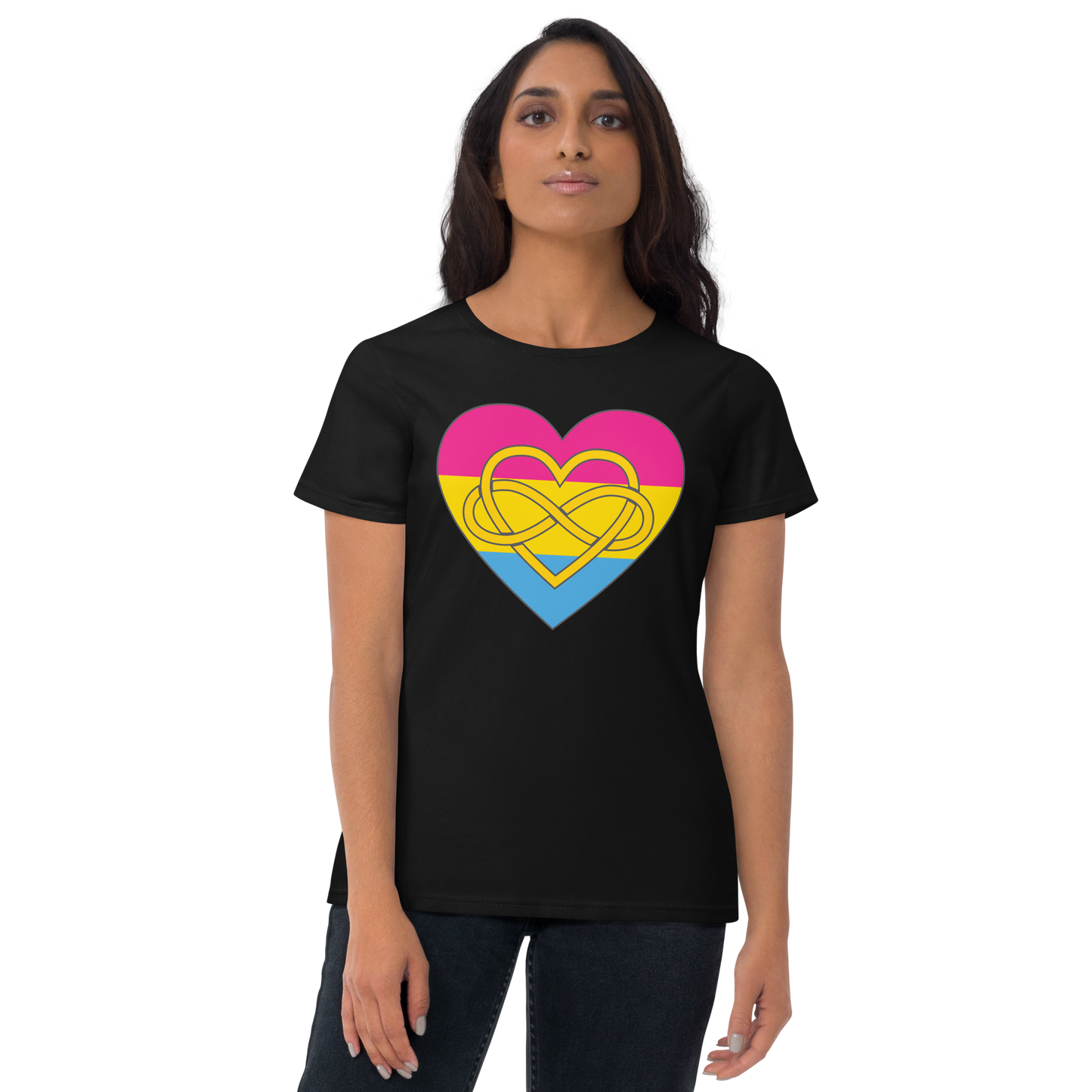 Polyamory Infinity Heart Pansexual Pride Women's short sleeve t-shirt