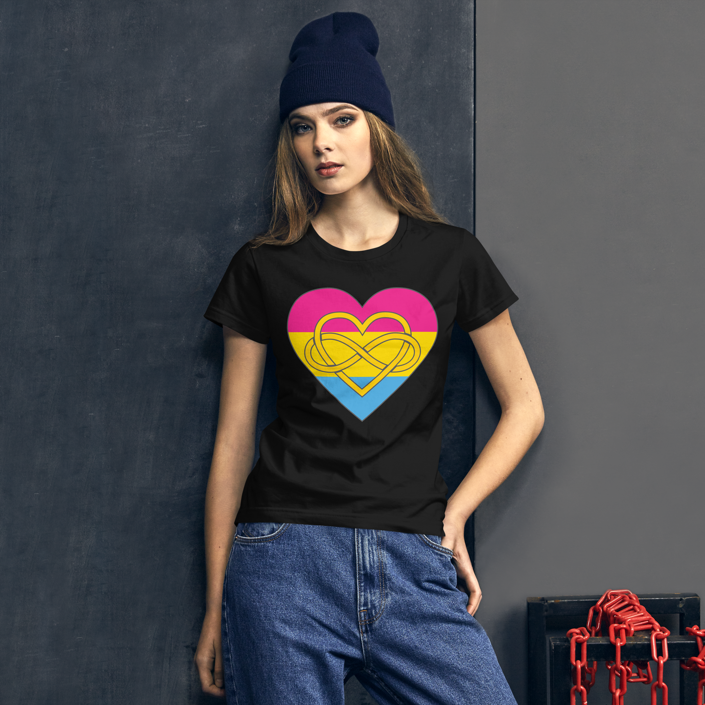 Polyamory Infinity Heart Pansexual Pride Women's short sleeve t-shirt