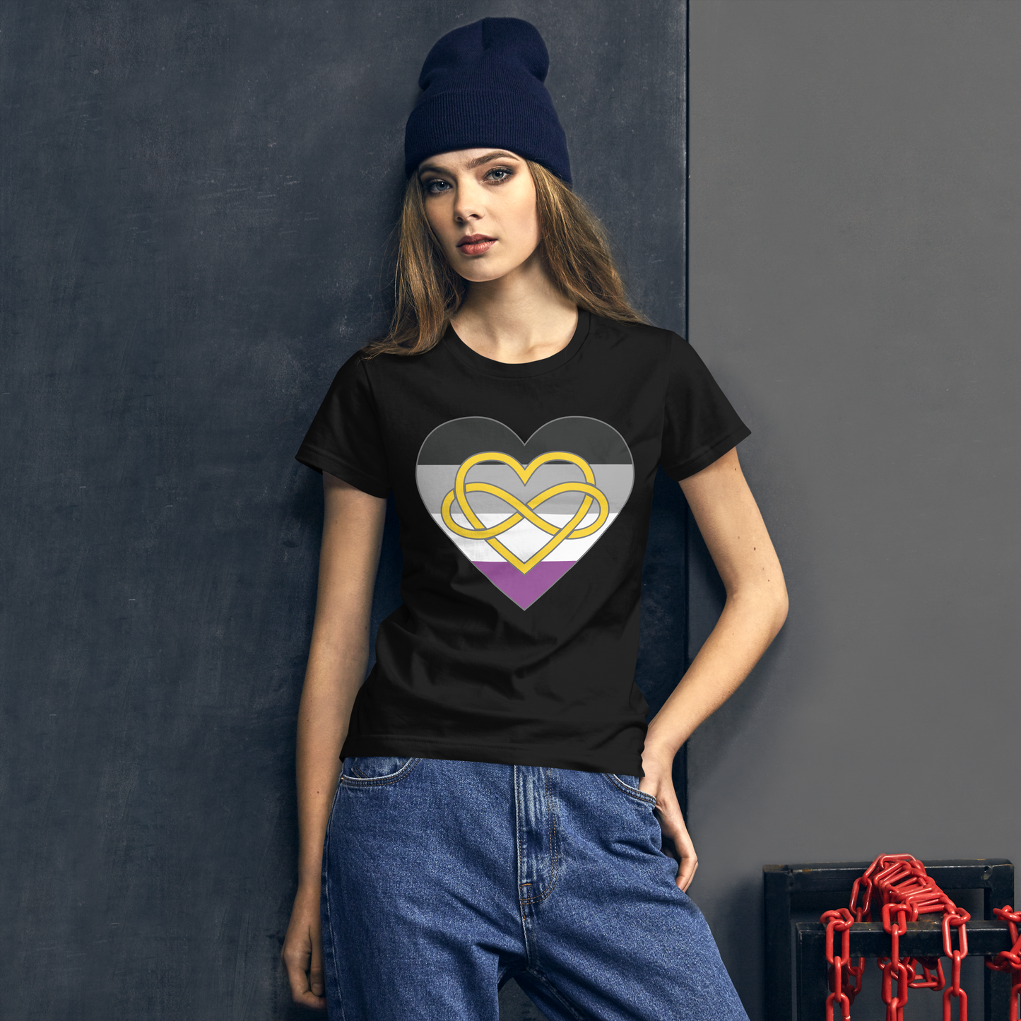 Polyamory Infinity Heart Asexual Pride Women's short sleeve t-shirt