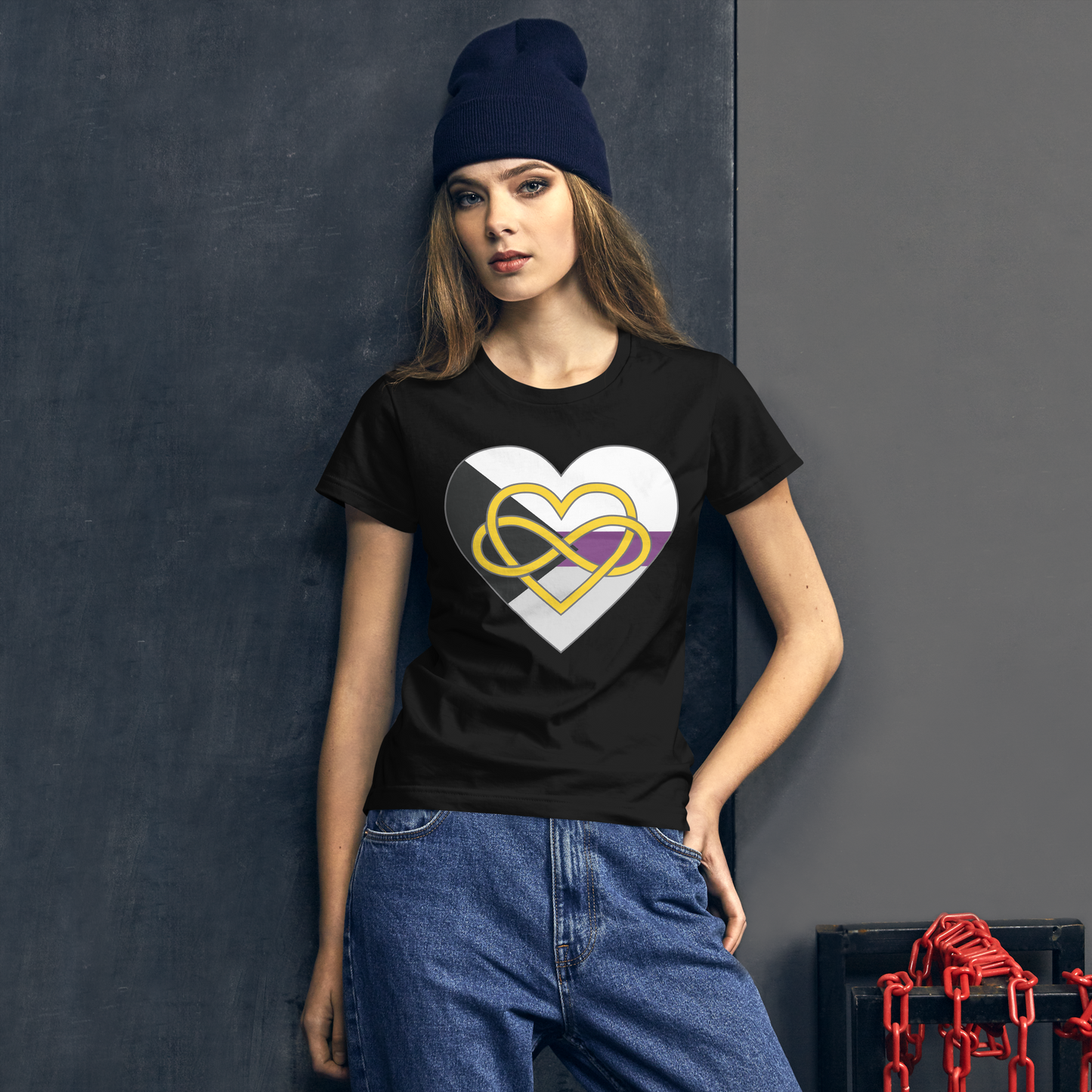 Polyamory Infinity Heart Demisexual Pride Women's short sleeve t-shirt