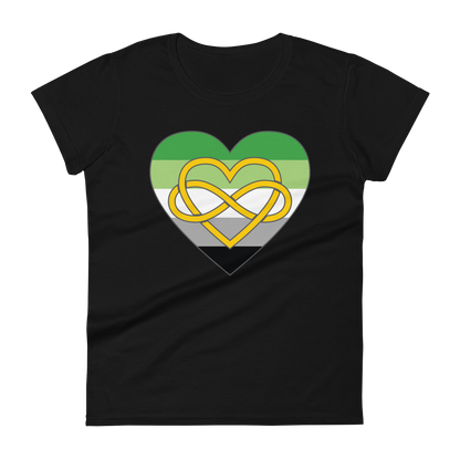 Polyamory Infinity Heart Aromantic Pride Women's short sleeve t-shirt