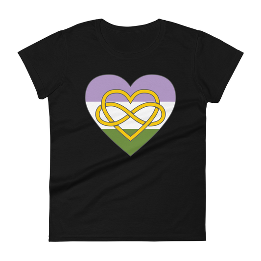 Polyamory Infinity Heart Genderqueer Pride Women's short sleeve t-shirt