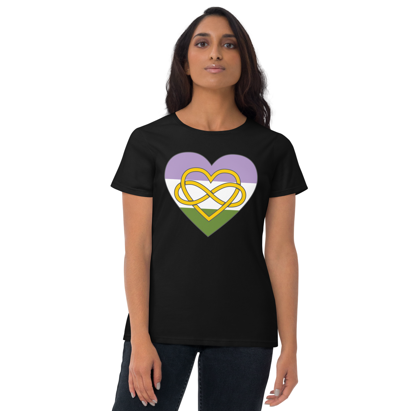 Polyamory Infinity Heart Genderqueer Pride Women's short sleeve t-shirt