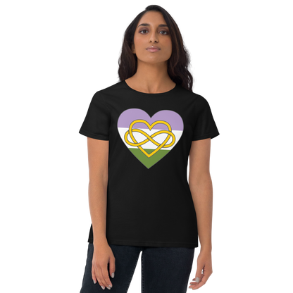 Polyamory Infinity Heart Genderqueer Pride Women's short sleeve t-shirt