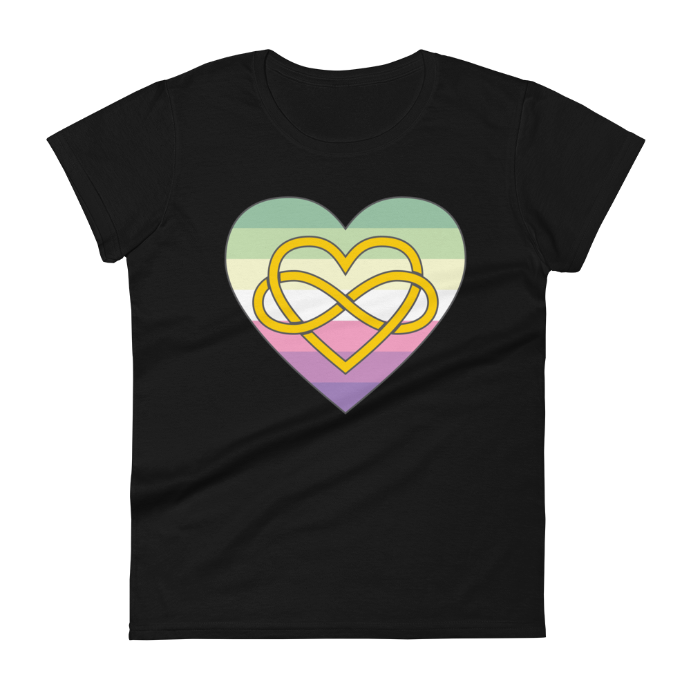 Polyamory Infinity Heart Genderfae Pride Women's short sleeve t-shirt