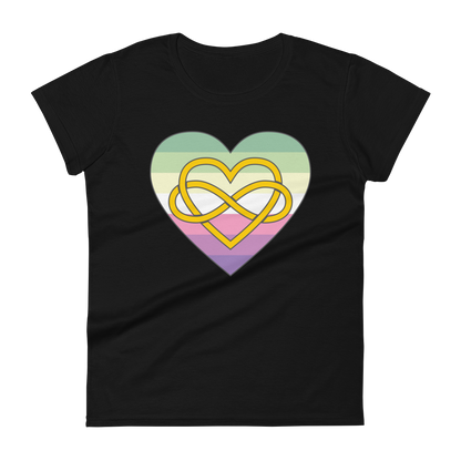 Polyamory Infinity Heart Genderfae Pride Women's short sleeve t-shirt