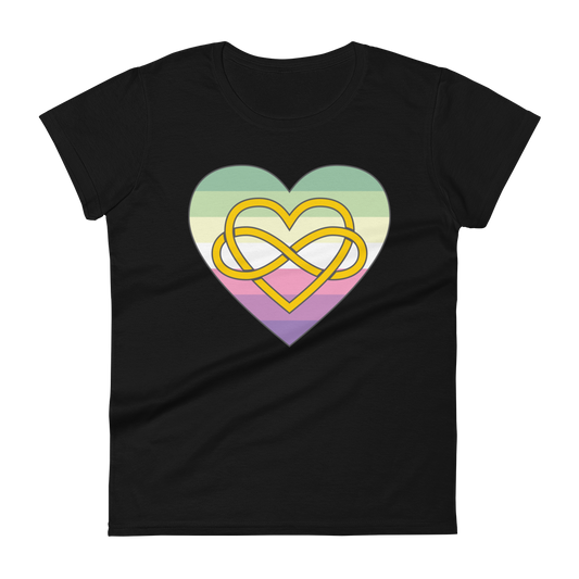 Polyamory Infinity Heart Genderfae Pride Women's short sleeve t-shirt