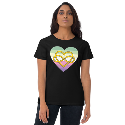 Polyamory Infinity Heart Genderfae Pride Women's short sleeve t-shirt