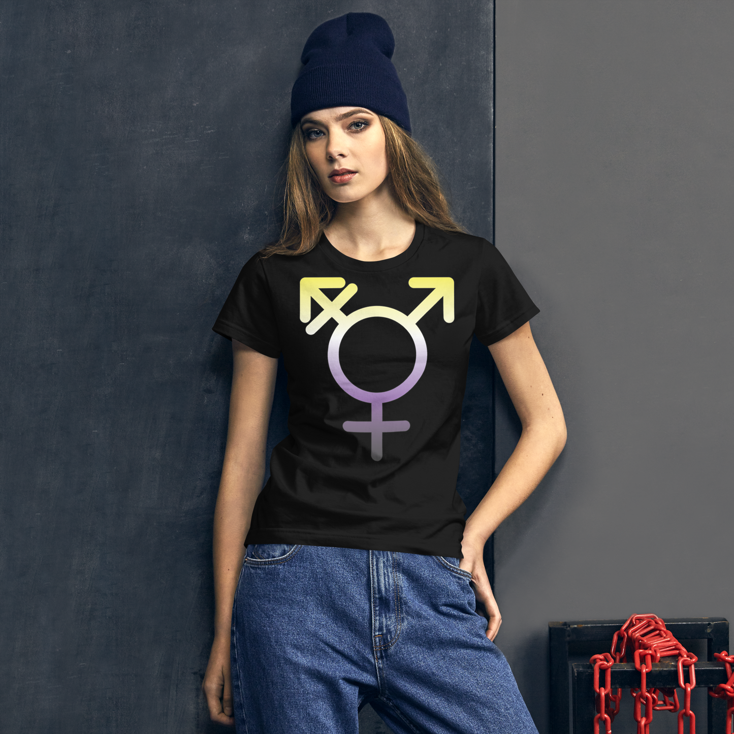 Transgender Symbol - Non-binary Pride Women's short sleeve t-shirt