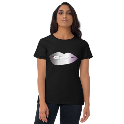 Biting Lips - Asexual/Demisexual Pride - Gradient Women's short sleeve t-shirt