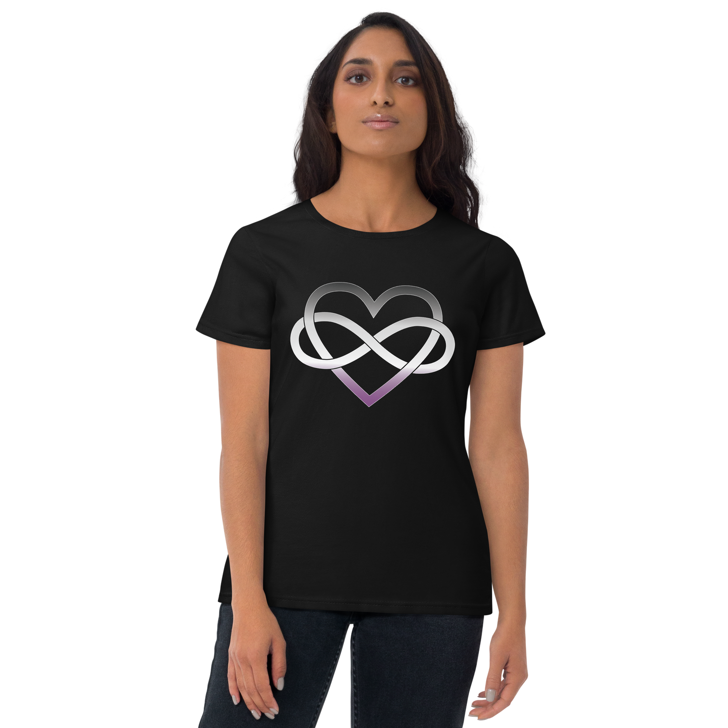 Polyamory Infinity Heart - Asexual/Demisexual Women's short sleeve t-shirt