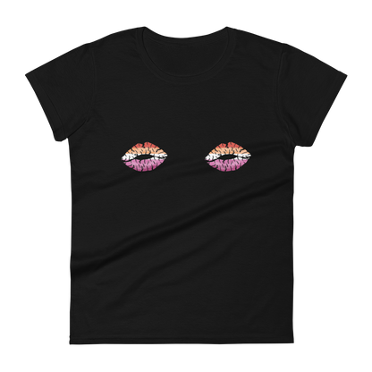 Lesbian Boob Kisses Women's short sleeve t-shirt