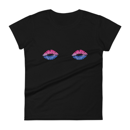 Bi Boob Kisses Women's short sleeve t-shirt