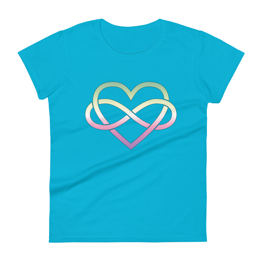 Polyamory Infinity Heart - Genderfae Women's short sleeve t-shirt