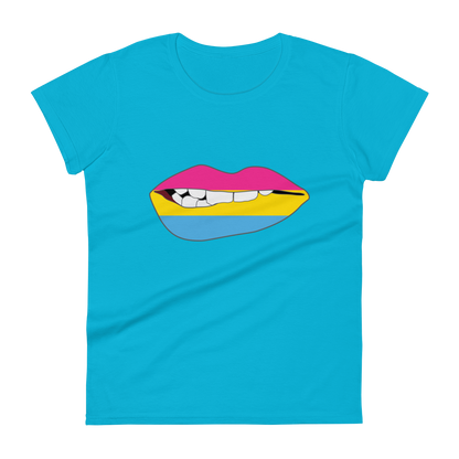 Biting Lips - Pansexual Flag Women's short sleeve t-shirt