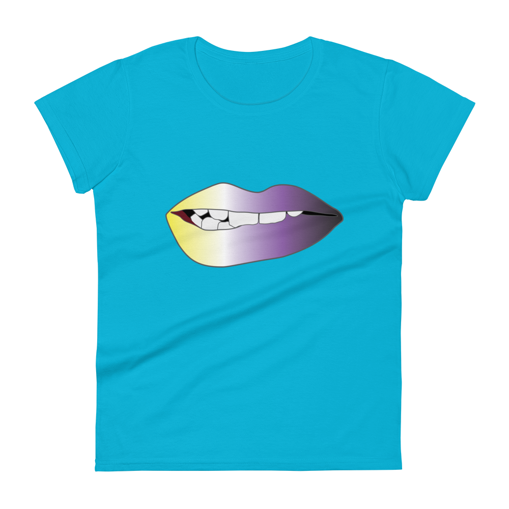 Biting Lips - Non-binary Pride - Gradient Women's short sleeve t-shirt