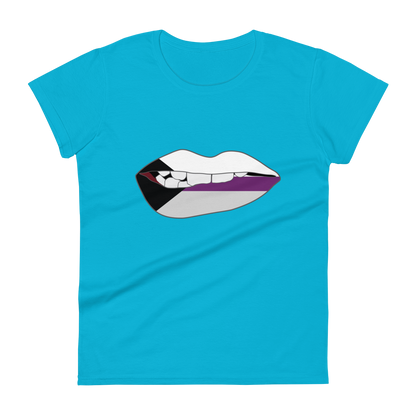 Biting Lips - Demisexual Flag Women's short sleeve t-shirt