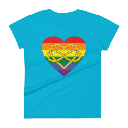 Polyamory Infinity Heart Rainbow Pride Women's short sleeve t-shirt