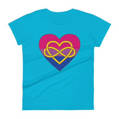 Polyamory Infinity Heart Bisexual Pride Women's short sleeve t-shirt