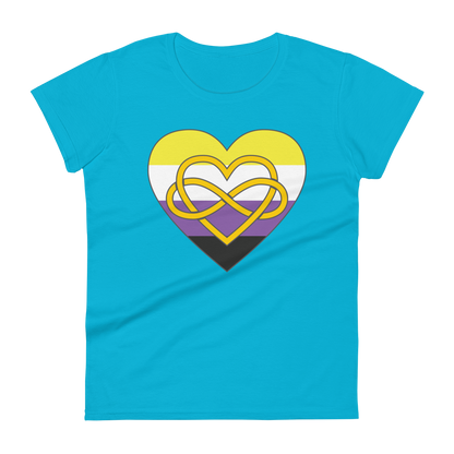 Polyamory Infinity Heart Non-binary Pride Women's short sleeve t-shirt