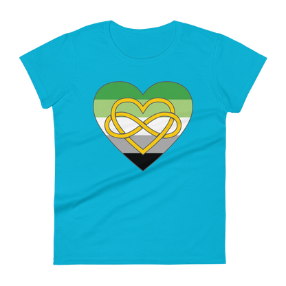 Polyamory Infinity Heart Aromantic Pride Women's short sleeve t-shirt