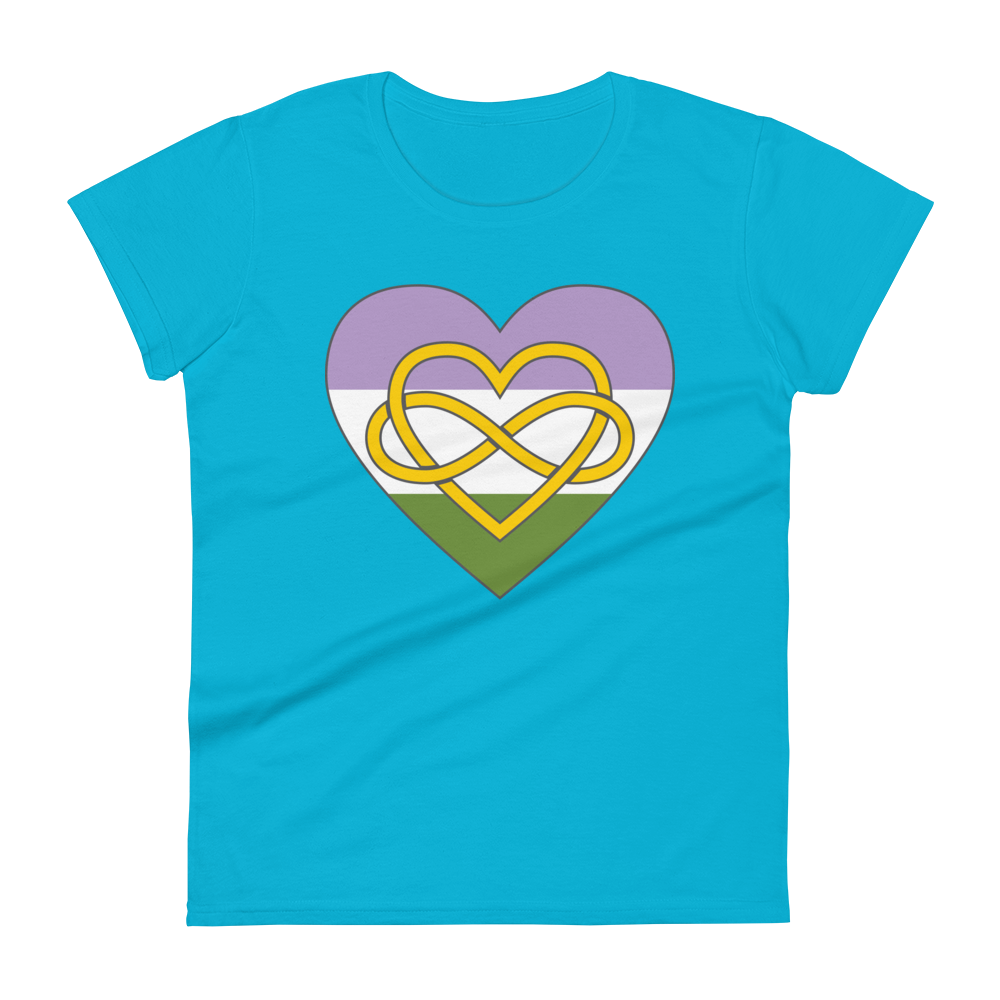 Polyamory Infinity Heart Genderqueer Pride Women's short sleeve t-shirt