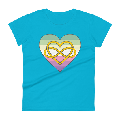 Polyamory Infinity Heart Genderfae Pride Women's short sleeve t-shirt