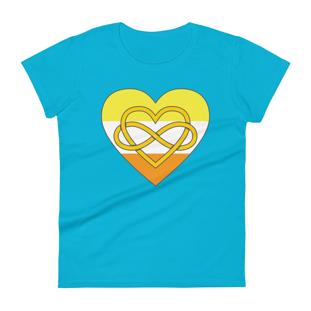 Polyamory Infinity Heart Maverique Pride Women's short sleeve t-shirt