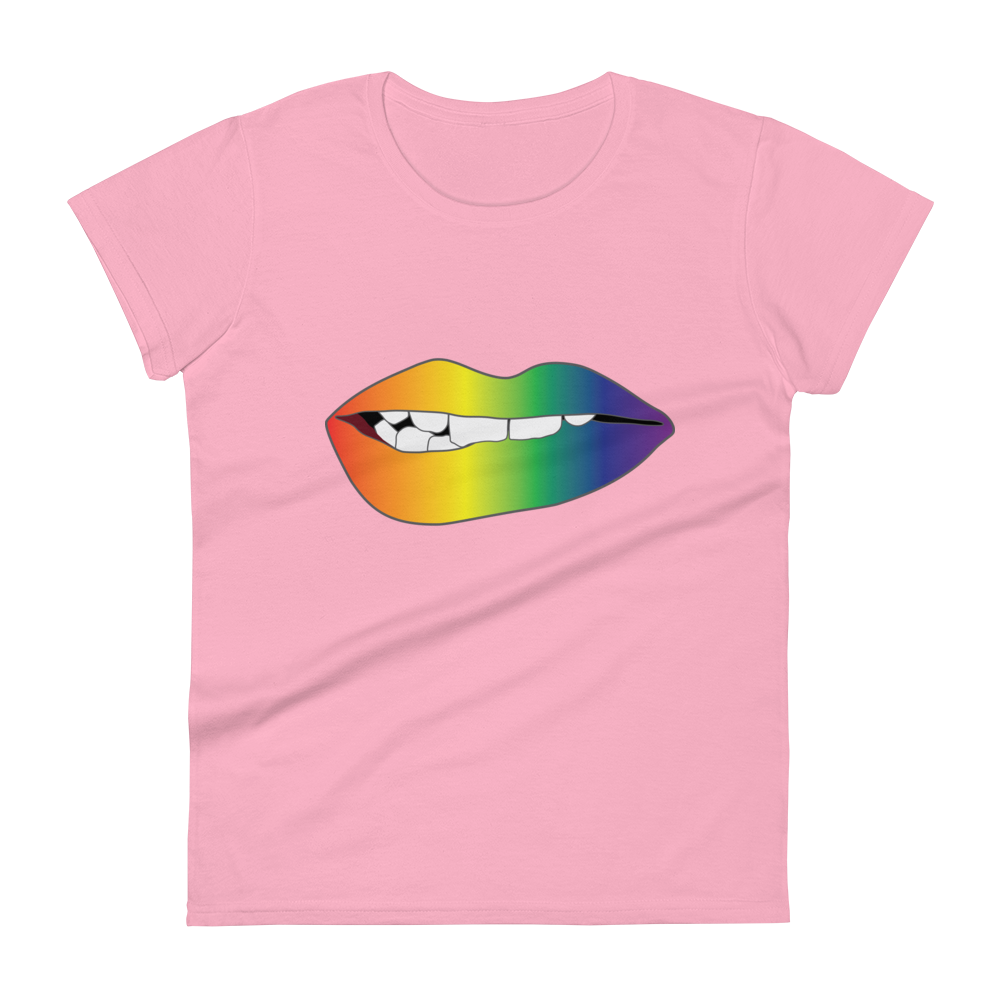 Biting Lips - Rainbow Pride - Gradient Women's short sleeve t-shirt