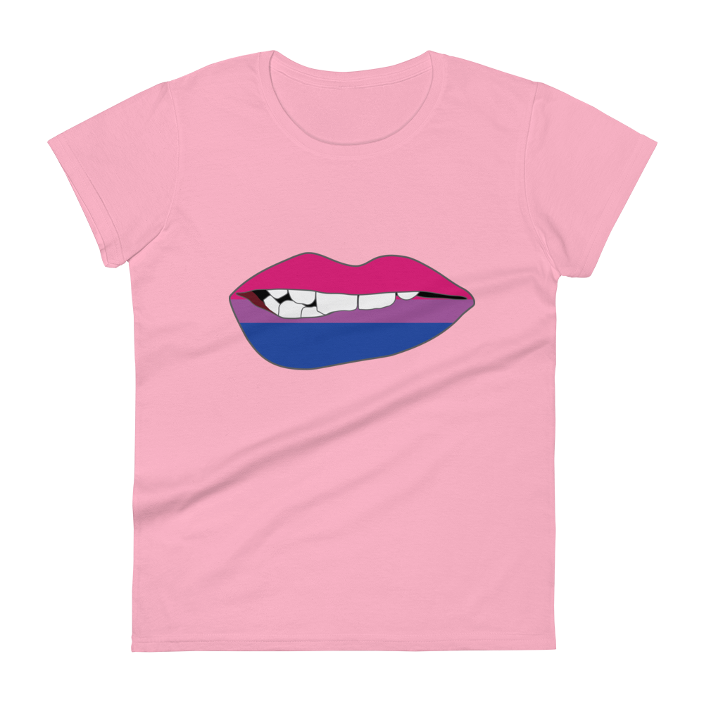 Biting Lips - Bisexual Flag Women's short sleeve t-shirt