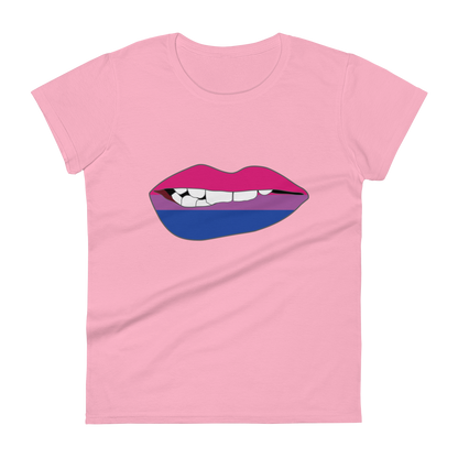 Biting Lips - Bisexual Flag Women's short sleeve t-shirt