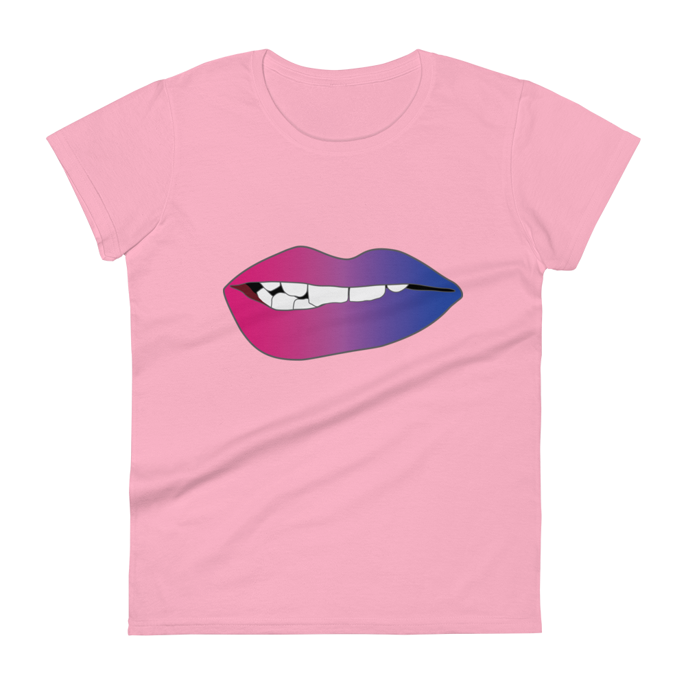 Biting Lips - Bisexual Pride - Gradient Women's short sleeve t-shirt