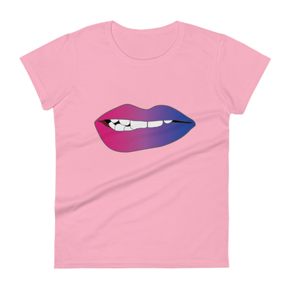 Biting Lips - Bisexual Pride - Gradient Women's short sleeve t-shirt